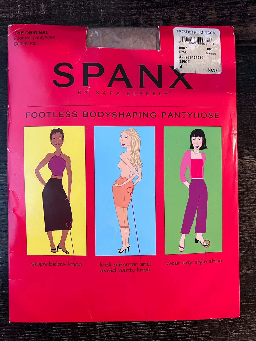 Vintage Y2K SPANX by Sara Blakely Footless Body Shaping Pantyhose Size B NOS